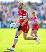 6 April 2025; Conor Glass of Derry during the Ulster GAA Football Senior Championship preliminary round match between Donegal and Derry at MacCumhaill Park in Ballybofey, Donegal. Photo by David Fitzgerald/Sportsfile