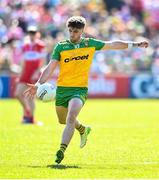 6 April 2025; Dáire Ó Baoill of Donegal during the Ulster GAA Football Senior Championship preliminary round match between Donegal and Derry at MacCumhaill Park in Ballybofey, Donegal. Photo by David Fitzgerald/Sportsfile