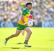 6 April 2025; Dáire Ó Baoill of Donegal during the Ulster GAA Football Senior Championship preliminary round match between Donegal and Derry at MacCumhaill Park in Ballybofey, Donegal. Photo by David Fitzgerald/Sportsfile