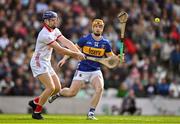 6 April 2025; Cork goalkeeper Patrick Collins in action against Jake Morris of Tipperary during the Allianz Hurling League Division 1A final match between Tipperary and Cork at SuperValu Páirc Uí Chaoimh in Cork. Photo by Brendan Moran/Sportsfile