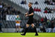 6 April 2025; Referee Michael Kennedy during the Allianz Hurling League Division 1B final match between Waterford and Offaly at SuperValu Páirc Uí Chaoimh in Cork. Photo by Brendan Moran/Sportsfile