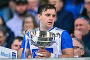 6 April 2025; Waterford captain Dessie Hutchinson with the trophy after the Allianz Hurling League Division 1B final match between Waterford and Offaly at SuperValu Páirc Uí Chaoimh in Cork. Photo by Piaras Ó Mídheach/Sportsfile