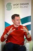 8 April 2025; Sport Ireland Anti-Doping today published its 2024 Annual Report, marking a record number of tests carried out. In 2024 Sport Ireland collected 2,029 samples – the highest number gathered since the programme began in 1999. This represents an 11% increase on samples collected in 2023. In attendance at the launch, held at the GAA National Games Development Centre on the Sport Ireland Campus in Dublin is Olympian and Anti Doping Committee Athlete Representative David Gillick. For more information see https://www.sportireland.ie/anti-doping/news/sport-ireland-launches-2024-annual-anti-doping-report-that-shows-record-number-of. Photo by Sam Barnes/Sportsfile