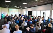 8 April 2025; Sport Ireland Anti-Doping today published its 2024 Annual Report, marking a record number of tests carried out. In 2024 Sport Ireland collected 2,029 samples – the highest number gathered since the programme began in 1999. This represents an 11% increase on samples collected in 2023. Speaking at the launch, held at the GAA National Games Development Centre on the Sport Ireland Campus in Dublin are, from left, Olympian and Anti Doping Committee Athlete Representative David Gillick, Olympian Gráinne Walsh and Paralympian and World Anti Doping Agency Athlete Representative Pat O'Leary. For more information see https://www.sportireland.ie/anti-doping/news/sport-ireland-launches-2024-annual-anti-doping-report-that-shows-record-number-of Photo by Sam Barnes/Sportsfile