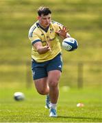 8 April 2025; Josh Wycherley during a Munster Rugby squad training at the University of Limerick in Limerick. Photo by Brendan Moran/Sportsfile