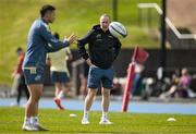 8 April 2025; Interim head coach Ian Costello during a Munster Rugby squad training at the University of Limerick in Limerick. Photo by Brendan Moran/Sportsfile
