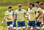 8 April 2025; Brian Gleeson centre, during a Munster Rugby squad training at the University of Limerick in Limerick. Photo by Brendan Moran/Sportsfile