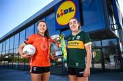 8 April 2025; In attendance at a photocall ahead of the 2025 Lidl Ladies National Football League Finals are Clodagh McCambridge of Armagh and Aishling O’Connell of Kerry. The Divisions 1 and 2 Finals will be played at Croke Park next Saturday, April 12, before Sunday’s Divisions 3 and 4 Finals, fixed for Drogheda and Clones respectively. Photo by David Fitzgerald/Sportsfile