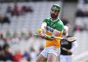 6 April 2025; Ben Conneely of Offaly during the Allianz Hurling League Division 1B final match between Waterford and Offaly at SuperValu Páirc Uí Chaoimh in Cork. Photo by Piaras Ó Mídheach/Sportsfile