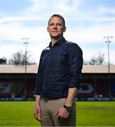 8 April 2025; Tomás Quinn who was announced as the new Shelbourne FC CEO at Tolka Park in Dublin. Photo by David Fitzgerald/Sportsfile