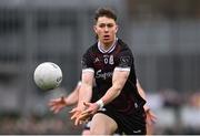 6 April 2025; Matthew Thompson of Galway makes a pass during the Connacht GAA Football Senior Championship quarter-final match between New York and Galway at Gaelic Park in New York, USA. Photo by Shauna Clinton/Sportsfile