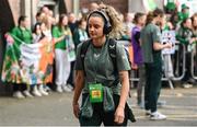 8 April 2025; Leanne Kiernan of Republic of Ireland arrives before the UEFA Women's Nations League B match between Republic of Ireland and Greece at Tallaght Stadium in Dublin. Photo by Stephen McCarthy/Sportsfile