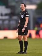 8 April 2025; Referee Franziska Wildfeuer during the UEFA Women's Nations League B match between Republic of Ireland and Greece at Tallaght Stadium in Dublin. Photo by Ben McShane/Sportsfile
