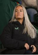 8 April 2025; Injured Republic of Ireland player Lily Agg during the UEFA Women's Nations League B match between Republic of Ireland and Greece at Tallaght Stadium in Dublin. Photo by Stephen McCarthy/Sportsfile