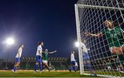 8 April 2025; Anna Patten of Republic of Ireland celebrates with Jessie Stapleton, left, after scoring their side's second goal during the UEFA Women's Nations League B match between Republic of Ireland and Greece at Tallaght Stadium in Dublin.