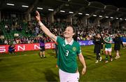 8 April 2025; Megan Campbell of Republic of Ireland after the UEFA Women's Nations League B match between Republic of Ireland and Greece at Tallaght Stadium in Dublin. Photo by Stephen McCarthy/Sportsfile