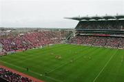 12 September 2004; A general view of Croke Park during the Guinness All-Ireland Senior Hurling Championship Final, Cork v Kilkenny, Croke Park, Dublin. Picture credit; Pat Murphy / SPORTSFILE *** Local Caption *** Any photograph taken by SPORTSFILE during, or in connection with, the 2004 Guinness All-Ireland Hurling Final which displays GAA logos or contains an image or part of an image of any GAA intellectual property, or, which contains images of a GAA player/players in their playing uniforms, may only be used for editorial and non-advertising purposes.  Use of photographs for advertising, as posters or for purchase separately is strictly prohibited unless prior written approval has been obtained from the Gaelic Athletic Association.
