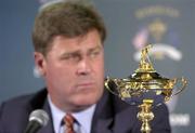 13 September 2004; US captain Hal Sutton during a press conference in Detriot Metropolitan Airport in advance of the 35th Ryder Cup Matches. Michigan, USA. Picture credit; Matt Browne / SPORTSFILE