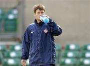 14 September 2004; Shelbourne's Wesley Hoolahan takes a drink during squad training ahead of their UEFA Cup, 1st Round - 1st Leg match against Lille. Lansdowne Road, Dublin. Picture credit; Brian Lawless / SPORTSFILE