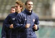 14 September 2004; Shelbourne's Owen Heary during squad training ahead of their UEFA Cup, 1st Round - 1st Leg match against Lille. Lansdowne Road, Dublin. Picture credit; Brian Lawless / SPORTSFILE