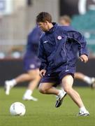 14 September 2004; Shelbourne's Wesley Hoolahan during squad training ahead of their UEFA Cup, 1st Round - 1st Leg match against Lille. Lansdowne Road, Dublin. Picture credit; Brian Lawless / SPORTSFILE