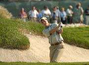 14 September 2004; Luke Donald, Team Europe 2004, plays from the bunker onto the 3rd green in advance of the 35th Ryder Cup Matches. Oakland Hills Country Club, Bloomfield Township, Michigan, USA. Picture credit; Matt Browne / SPORTSFILE