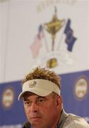 14 September 2004; Darren Clarke, Team Europe 2004, during a press conference in advance of the 35th Ryder Cup Matches. Oakland Hills Country Club, Bloomfield Township, Michigan, USA. Picture credit; Matt Browne / SPORTSFILE