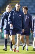 15 September 2004; Shelbourne's Jason Byrne during squad training ahead of their UEFA Cup, 1st Round - 1st Leg match against Lille. Lansdowne Road, Dublin. Picture credit; Brian Lawless / SPORTSFILE
