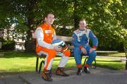 15 September 2004; Eoin Murray, left, 2003 Young Racing Driver of the Year, and Dessie Keenan, 2003 Young Rally Driver of the Year, were both in Dublin to report to Motorsport Ireland, on their progress over the past 6 months. Dublin. Picture credit; Pat Murphy / SPORTSFILE