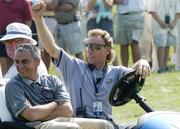 15 September 2004; Bernhard Langer, captain, Team Europe 2004, pictured with Irek Myskow, Taylor Made, during the practice round in advance of the 35th Ryder Cup Matches. Oakland Hills Country Club, Bloomfield Township, Michigan, USA. Picture credit; Matt Browne / SPORTSFILE