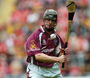 12 September 2004; Barry Hanley, Galway. All-Ireland Minor Hurling Championship Final, Galway v Kilkenny, Croke Park, Dublin. Picture credit; Brian Lawless / SPORTSFILE *** Local Caption *** Any photograph taken by SPORTSFILE during, or in connection with, the 2004 Guinness All-Ireland Hurling Final which displays GAA logos or contains an image or part of an image of any GAA intellectual property, or, which contains images of a GAA player/players in their playing uniforms, may only be used for editorial and non-advertising purposes.  Use of photographs for advertising, as posters or for purchase separately is strictly prohibited unless prior written approval has been obtained from the Gaelic Athletic Association.