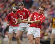 12 September 2004; Diarmuid O'Sullivan, Cork. Guinness All-Ireland Senior Hurling Championship Final, Cork v Kilkenny, Croke Park, Dublin. Picture credit; Ray McManus / SPORTSFILE *** Local Caption *** Any photograph taken by SPORTSFILE during, or in connection with, the 2004 Guinness All-Ireland Hurling Final which displays GAA logos or contains an image or part of an image of any GAA intellectual property, or, which contains images of a GAA player/players in their playing uniforms, may only be used for editorial and non-advertising purposes.  Use of photographs for advertising, as posters or for purchase separately is strictly prohibited unless prior written approval has been obtained from the Gaelic Athletic Association.