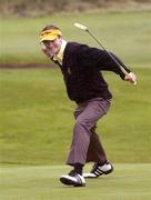16 September 2004; Emmet Condron, Lucan Golf Club, celebrates a winning putt, 3 and 2, on the 16th hole. Bulmers Junior Cup Semi-Final, Bandon v Lucan, Shannon Golf Club, Shannon, Co. Clare. Picture credit; Ray McManus / SPORTSFILE