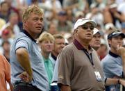 16 September 2004; Darren Clarke, Team Europe 2004, pictured with his coach Buch Harmon on the 3rd tee box during a practice round in advance of the 35th Ryder Cup Matches. Oakland Hills Country Club, Bloomfield Township, Michigan, USA. Picture credit; Matt Browne / SPORTSFILE