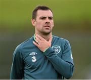 9 October 2013; Republic of Ireland's Darron Gibson during squad training ahead of their 2014 FIFA World Cup Qualifier, Group C, game against Germany on Friday. Republic of Ireland Squad Training, Gannon Park, Malahide, Co. Dublin. Picture credit: David Maher / SPORTSFILE