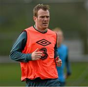 9 October 2013; Republic of Ireland's Glenn Whelan during squad training ahead of their 2014 FIFA World Cup Qualifier, Group C, game against Germany on Friday. Republic of Ireland Squad Training, Gannon Park, Malahide, Co. Dublin. Picture credit: David Maher / SPORTSFILE