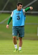 9 October 2013; Republic of Ireland's Andy Reid during squad training ahead of their 2014 FIFA World Cup Qualifier, Group C, game against Germany on Friday. Republic of Ireland Squad Training, Gannon Park, Malahide, Co. Dublin. Picture credit: David Maher / SPORTSFILE