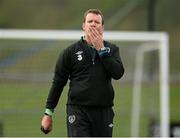 9 October 2013; Republic of Ireland goalkeeping coach Alan Kelly during a management and player update ahead of their 2014 FIFA World Cup Qualifier, Group C, game against Germany on Friday. Republic of Ireland Management and Player Update, Gannon Park, Malahide, Co. Dublin. Picture credit: David Maher / SPORTSFILE