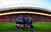 5 October 2013; The Leinster team ahead of the game. Celtic League 2013/14, Round 5, Munster v Leinster, Thomond Park, Limerick. Picture credit: Stephen McCarthy / SPORTSFILE
