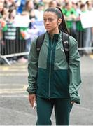 8 April 2025; Marissa Sheva of Republic of Ireland arrives for the UEFA Women's Nations League B match between Republic of Ireland and Greece at Tallaght Stadium in Dublin. Photo by Stephen McCarthy/Sportsfile