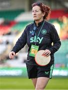 8 April 2025; Republic of Ireland equipment officer Helen Noonan before the UEFA Women's Nations League B match between Republic of Ireland and Greece at Tallaght Stadium in Dublin. Photo by Stephen McCarthy/Sportsfile