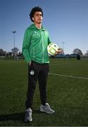 9 April 2025; Victor Ozhianvuna of Shamrock Rovers during an EA SPORTS LOI Academy media event at FAI Headquarters in Abbotstown, Dublin. Photo by Piaras Ó Mídheach/Sportsfile