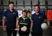 9 April 2025; In attendance at the launch of the Bord Gáis Energy GAA Legends Tour Series of Croke Park for 2025 is GAA Museum Tour Guide Annette Coyle, aged 80, with Monaghan football legend, Conor McManus and Kilkenny hurling star, Walter Walsh. After over a decade of partnership, the Bord Gáis Energy Legends Tour Series of Croke Park returns once again for 2025 and includes a star-studded line up of Gaelic Games players. For a full schedule of the Bord Gáis Energy GAA Legends Tour Series of Croke Park and details of how to book a place on a tour, visit crokepark.ie/legends. Booking is essential as the tours sell out quickly. Photo by David Fitzgerald/Sportsfile