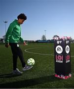 9 April 2025; Victor Ozhianvuna of Shamrock Rovers during an EA SPORTS LOI Academy media event at FAI Headquarters in Abbotstown, Dublin. Photo by Piaras Ó Mídheach/Sportsfile