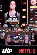 9 April 2025; Katie Taylor during the kick-off press conference for Taylor v Serrano 3 at The Theater at Madison Square Garden in New York, USA. Photo by Tom Horak/Sportsfile