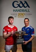 10 April 2025; David Walsh of Cork and Paul Brady of Cavan in attendance at the 2025 oneills.com 4-Wall Men's & Ladies' Senior Singles All Ireland Championship Launch at the National Handball Centre in Croke Park, Dublin. Photo by David Fitzgerald/Sportsfile