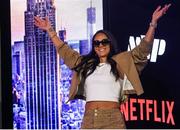 9 April 2025; Amanda Serrano during the kick-off press conference for Taylor v Serrano 3 at The Theater at Madison Square Garden in New York, USA. Photo by Tom Horak/Sportsfile