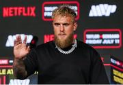9 April 2025; Jake Paul during the kick-off press conference for Taylor v Serrano 3 at The Theater at Madison Square Garden in New York, USA. Photo by Tom Horak/Sportsfile