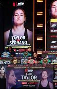 9 April 2025; Katie Taylor during the kick-off press conference for Taylor v Serrano 3 at The Theater at Madison Square Garden in New York, USA. Photo by Tom Horak/Sportsfile