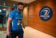 11 April 2025; Robbie Henshaw of Leinster arrives before the Investec Champions Cup quarter-final match between Leinster and Glasgow Warriors at the Aviva Stadium in Dublin. Photo by Brendan Moran/Sportsfile